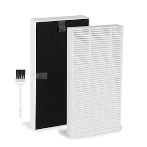 hepa filter for honeywell and other u filter with odor reducing pre filter - 2 pack