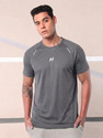 HEPAKA Printed Men Round Neck Grey T-Shirt