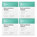 Her Fantasy Box | Everywhere Wipes – 100% Organic Cotton, Gentle &amp; Refreshing, pH-Balanced, Fragrance-Free, Plant-Powered for Body, Face &amp; Intimate Areas, Ideal for Sensitive Skin - 4 Pack, 60 Wipes