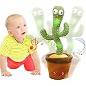 Toys Talking Cactus Baby for Kids Dancing Singing Recording Repeat Funny Children Playing Home Decorate Items Electronic Voice led Lights (Cactus Toy)