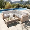 HERA'S HOUSE 6-Piece Wicker Patio Furniture Set with 5 Seats, Beige