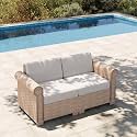HERA'S HOUSE 2-Piece Wicker Patio Sectional Set, 2-Seat, Modular Design