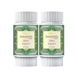 herbal hills detoxhills tablets 60 tablets pack  supports body detox amp internal cleansing  ayurvedic detox supplement for toxin removal amp gut health  with triphala trikatu amp harde pack of 2