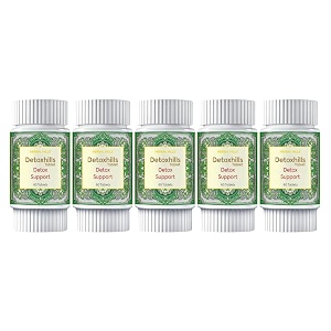 herbal hills detoxhills tablets 60 tablets pack  supports body detox amp internal cleansing  ayurvedic detox supplement for toxin removal amp gut health  with triphala trikatu amp harde pack of 5