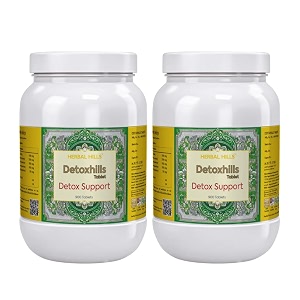 herbal hills detoxhills tablets 900 tablets pack  supports body detox amp internal cleansing  ayurvedic detox supplement for toxin removal amp gut health  with triphala trikatu amp harde pack of 2