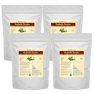 herbal hills guduchi powder 1kg pack of 1  boosts immunity amp detoxification for fever immunity amp liver support with tinospora cordifolia pack of 4 