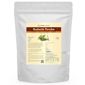 herbal hills guduchi powder 1kg pack of 1  boosts immunity amp detoxification for fever immunity amp liver support with tinospora cordifolia