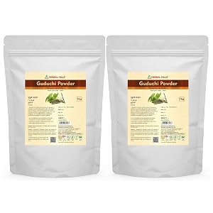 herbal hills guduchi powder 1kg pack of 1  boosts immunity amp detoxification for fever immunity amp liver support with tinospora cordifolia pack of 2