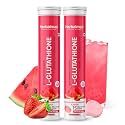 Herbal Max Glutathione Effervescent Tablets – 600mg | Pack of 2 (30 Tabs) | With Vitamin C, E, Hyaluronic Acid &amp; Biotin | Skin Glow, Antioxidant &amp; Hair‑Nail Health | Watermelon &amp; Strawberry Flavour