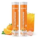 Herbal Max Glutathione Effervescent Tablets – 15N Packed with Vitamin C, Hyaluronic Acid &amp; Biotin to Support Healthy Hair, Skin &amp; Nails for a Natural Glow &amp; Boost Hydration (Pack of 1, Orange)