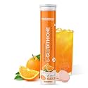 Herbal Max Glutathione Effervescent Tablets – 15N Packed with Vitamin C, Hyaluronic Acid &amp; Biotin to Support Healthy Hair, Skin &amp; Nails for a Natural Glow &amp; Boost Hydration (Pack of 1, Orange)