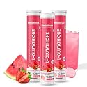 Herbal Max Glutathione 600mg Effervescent Tablets – Pack of 3 (45 Tabs) | With Vitamin C &amp; E, Biotin &amp; Hyaluronic Acid | Skin Brightening, Antioxidant, Detox &amp; Glow | Watermelon &amp; Strawberry Flavour