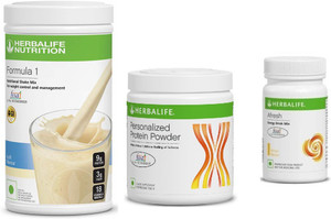 herbalife combo of kulfi shake protein  afresh lemon sports drink