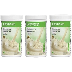 herbalife shakemate milk based protein blend powder-500g-3 pack plant-based protein 1500 g vanilla