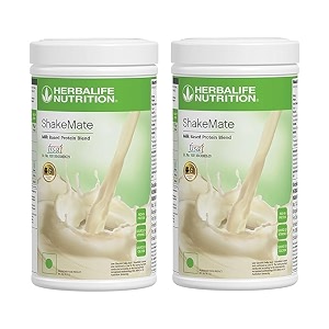 herbalife shakemate milk based protein blend powder-500g-2 pack plant-based protein 1000 g vanilla