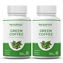 Herbalmax Green Coffee Beans Extract | With Green Tea, Ginger &amp; Piperine | Natural Antioxidants | Supports Metabolism, Digestion, Mood &amp; Physical Performance – 60 Veg Capsules