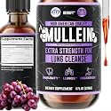 HERBIFY Mullein Drops - Lung Cleanse - Leaf Extract - Powerful Mullein for Immune Support, Detox & Respiratory Support - Made in USA - Herbal Supplements - 4 Oz Grape Flavor