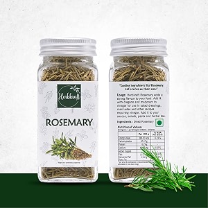 herbkraft - rosemary 18 gm pack of 5  fresh amp natural herbs amp seasonings  dry leaves  grocery - masala - spices  vegetable stir fry - pasta - tea - salads 