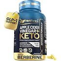 Herbtonics Apple Cider Vinegar + Keto Advanced with Berberine | GLP-1 Support for Appetite, Cravings & Weight Management | Ceylon Cinnamon, Chromium & MCT | 120 Capsules, 2-Month Supply