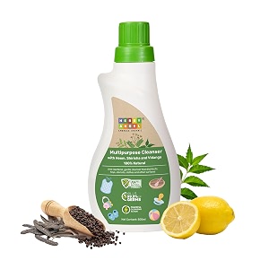 baby feeding bottle cleaning liquid - multipurpose cleanser for baby feeding accessories antibacterial plant-based 100 natural disinfects toys utensils amp other 500 ml pack of 1