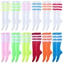 Hercicy 12 Pairs Knee High Tube Socks for Women