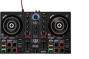 hercules djcontrol inpulse 200  dj controller with usb-2 tracks with 8 pads  sound card