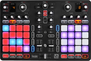 hercules p32 wired dj controller with usb 20  30 support djuced software installed