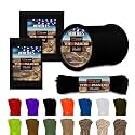 HERCULES Type III Paracord 550 Paracord Rope Parachute Cord, 250' Black