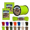 HERCULES Type III Paracord 550 Rope Parachute Cord, 250' Neon Green