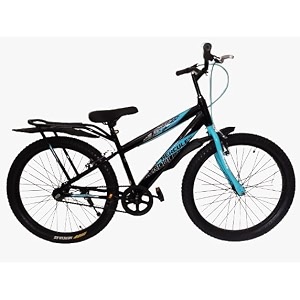 hercules wildrock ranger 24t bike single speed integrated carrier with power brake  85 semi assembled cycle  age 9-13 years  boys girls  black blue