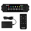 Herdio 4-Channel Bluetooth Amplifier Receiver - 200W Total Power (40W/Channel) with 24V5A Power Supply, IR Remote Control & Power-Off Memory - Ideal for Home, Garage, Ceiling & Passive Speakers