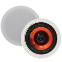 Herdio 8 Inch 400 Watts High Power Ceiling Speakers - Flush Mount, Crisp Sound for Home Theater, Living Room, Office, Kitchen & Covered Patio（1 Pair