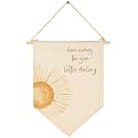 Here Comes the Sun,Little Darling-Sunshine Decor-Baby Flag Presents Shower-Flag Decor Gift for Baby Boys Girls Kids-Banner Pennant Wall Sign Gift for Nursery Kids Room Playroom Bedroom