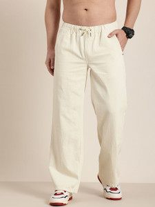 HERENOW Loose Fit Men White Jeans