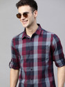 HERENOW Men Checkered Casual Multicolor Shirt
