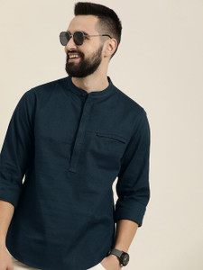 HERENOW Men Regular Fit Solid Casual Shirt