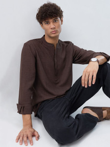 HERENOW Men Solid Straight Kurta