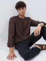 HERENOW Men Solid Straight Kurta