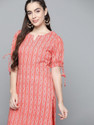 HERENOW Women Geometric Print Straight Kurta