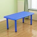 HerHome Rectangle Kids Table – Plastic Study Table for Home or School (48" L x 24" B) – Indoor & Outdoor Use – Color May Vary – Chairs Not Included