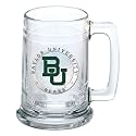 Heritage Pewter Baylor Stein Glass | 15 Ounce German-Style Glass | Intricately Crafted Metal Pewter Alma Mater Inlay