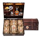 Heritage Pewter Capitol Decanter Chest Set | 24 OZ Liquor Pourer with 4 Double Old-Fashioned Glasses | Expertly Crafted Pewter Glass (Tennessee)