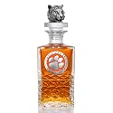 Heritage Pewter Clemson Heritage Decanter with 3D Stopper | 25 OZ Liquor Pourer | Expertly Crafted Pewter Glass