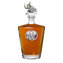 Heritage Pewter Elephant Royal Decanter with 3D Stopper | 30 OZ Liquor Pourer | Expertly Crafted Pewter Glass