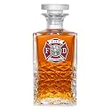 Heritage Pewter Firefighter Heritage Decanter | 25 OZ Liquor Pourer | Expertly Crafted Pewter Glass