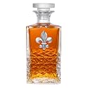 Heritage Pewter Fleur de Lis Heritage Decanter | 25 OZ Liquor Pourer | Expertly Crafted Pewter Glass