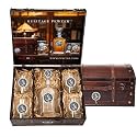 Heritage Pewter Florida State Capitol Decanter Chest Set | 24 OZ Liquor Pourer with 4 Double Old-Fashioned Glasses | Expertly Crafted Pewter Glass
