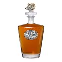 Heritage Pewter Four Bighorn Sheep Decanter with 3D Stopper | 30 OZ Liquor Pourer | Expertly Crafted Pewter Glass