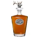 Heritage Pewter Four Elk Royal Decanter with 3D Stopper | 30 OZ Liquor Pourer | Expertly Crafted Pewter Glass