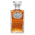 Heritage Pewter Four Wolves Heritage Decanter | 25 OZ Liquor Pourer | Expertly Crafted Pewter Glass